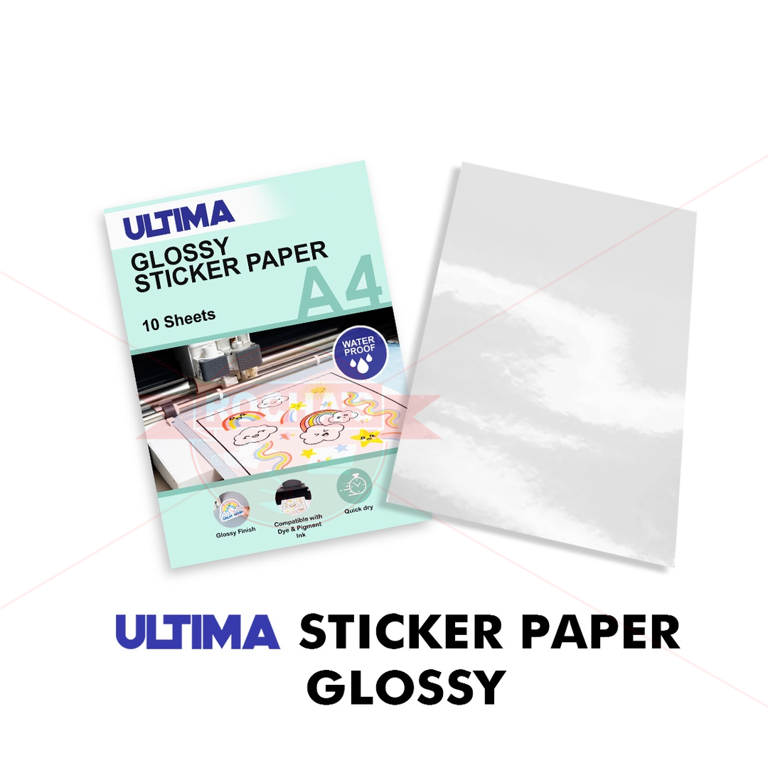 Glossy Sticker Paper (10 Sheets)