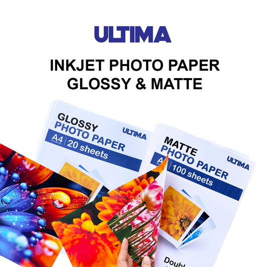 ULTIMA INJKET PHOTO PAPER ( GLOSSY & MATTE ) A4