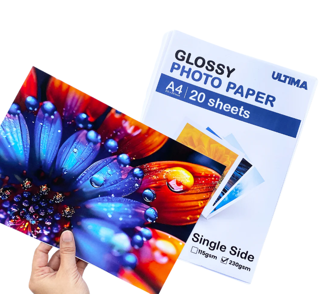 ULTIMA INJKET PHOTO PAPER ( GLOSSY & MATTE ) A4