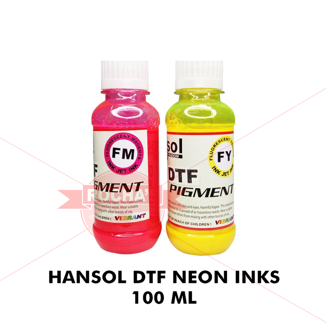 HANSOL DIRECT TO FILM (DTF) NEON INKS - 100 ML