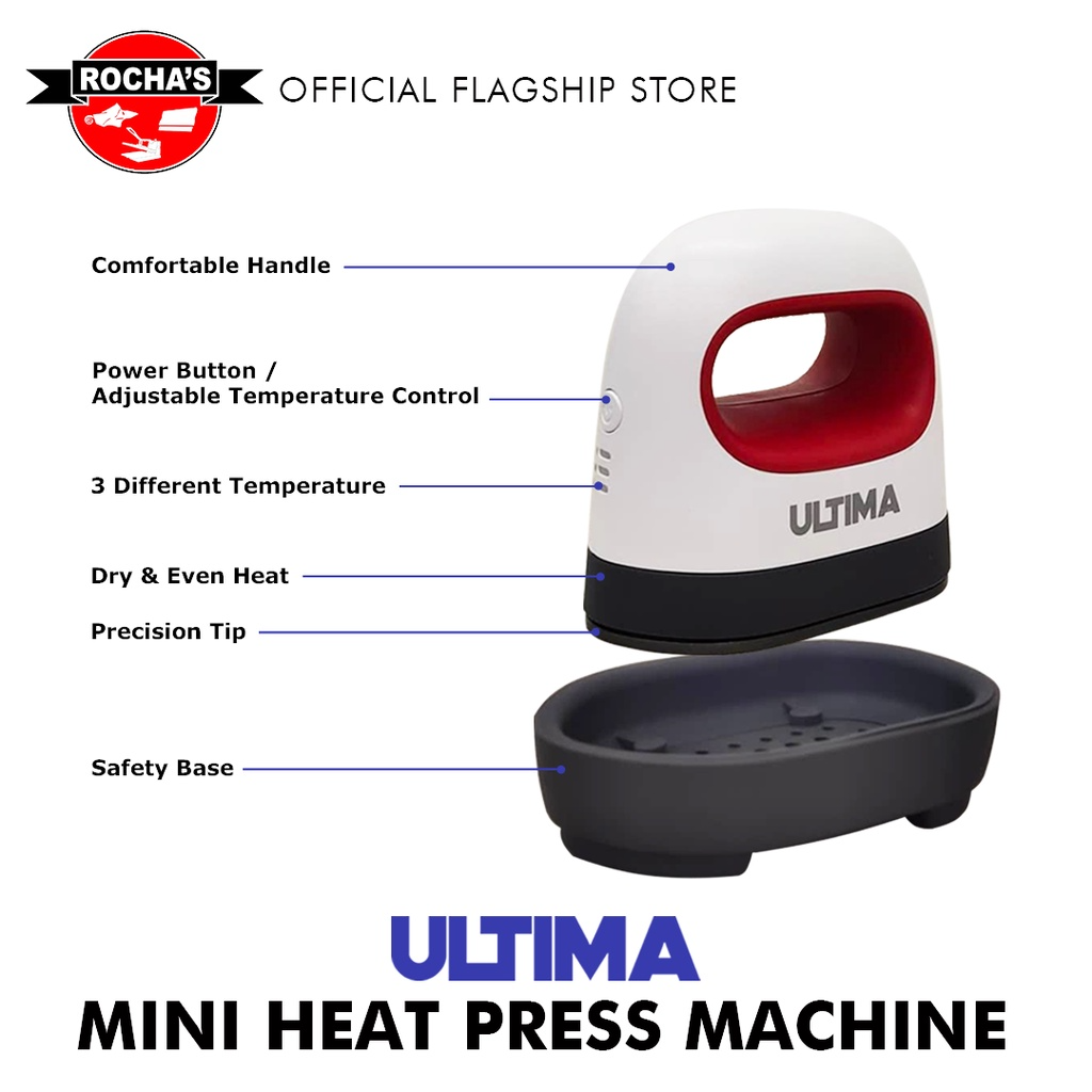 [ ROCHA'S ] ULTIMA MINI HEAT PRESS MACHINE - With FREEBIES