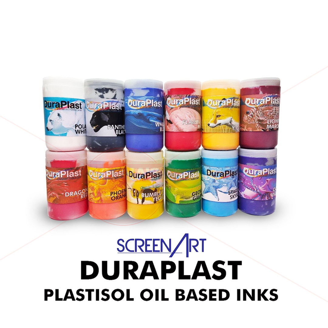 [SCREEN ART]  DURAPLAST PLASTISOL OIL BASED INKS (SCREEN PRINTING)